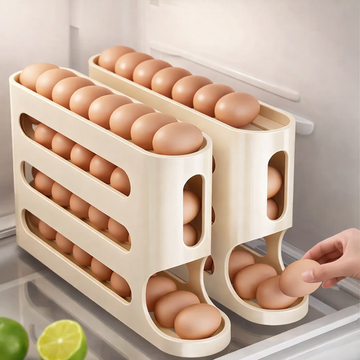 Caja de Almacenamiento de Huevos Deslizante Estilo Escalera