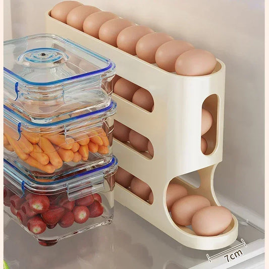Caja de Almacenamiento de Huevos Deslizante Estilo Escalera